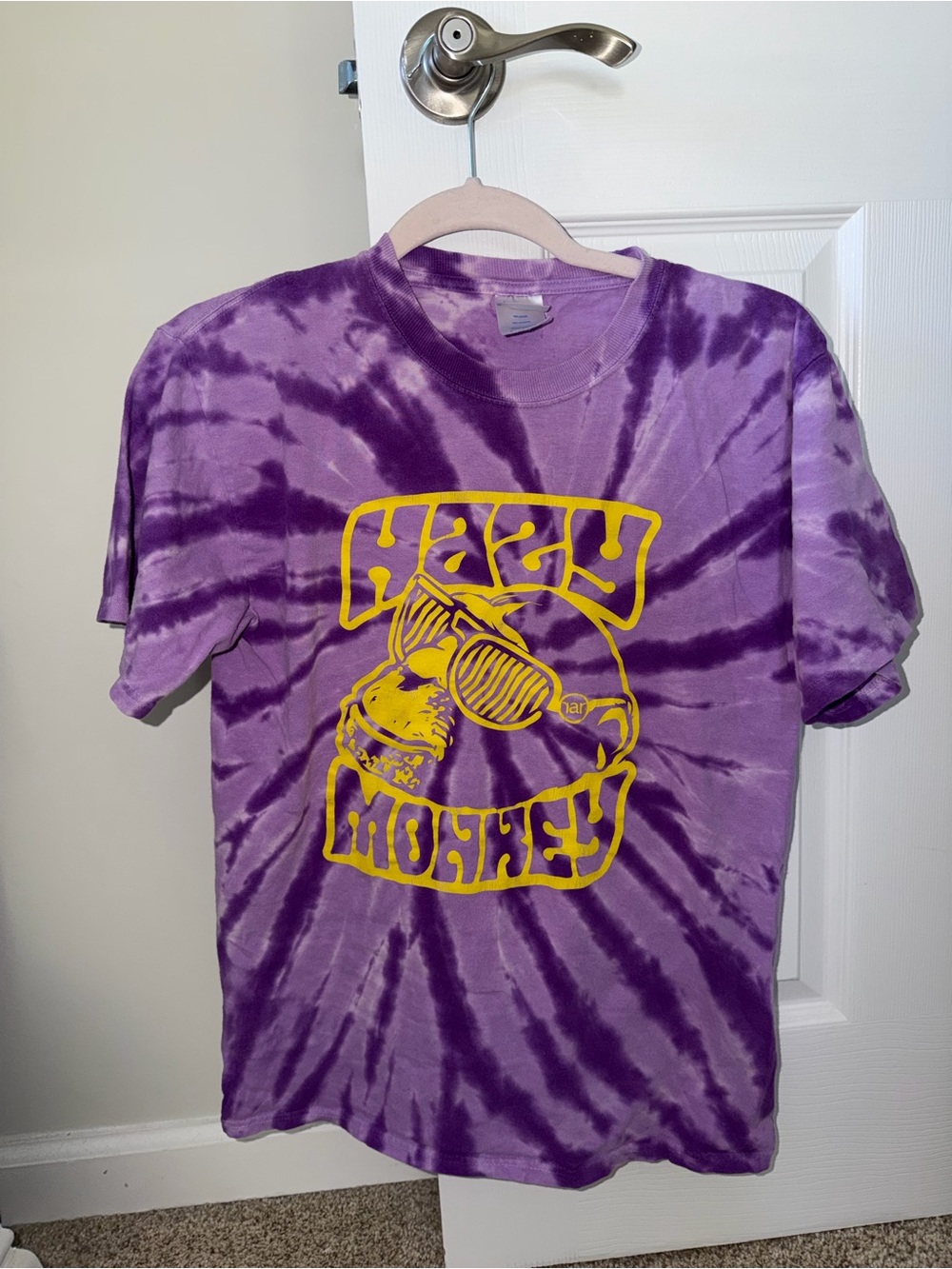 Hazy Monkey Purple Tie-Dye Graphic Tee